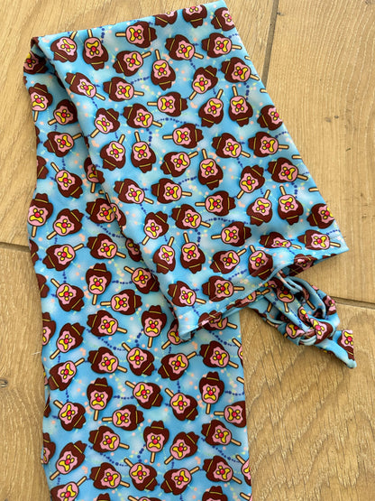 Light Blue Ice Creams Tie-in Tail Bag