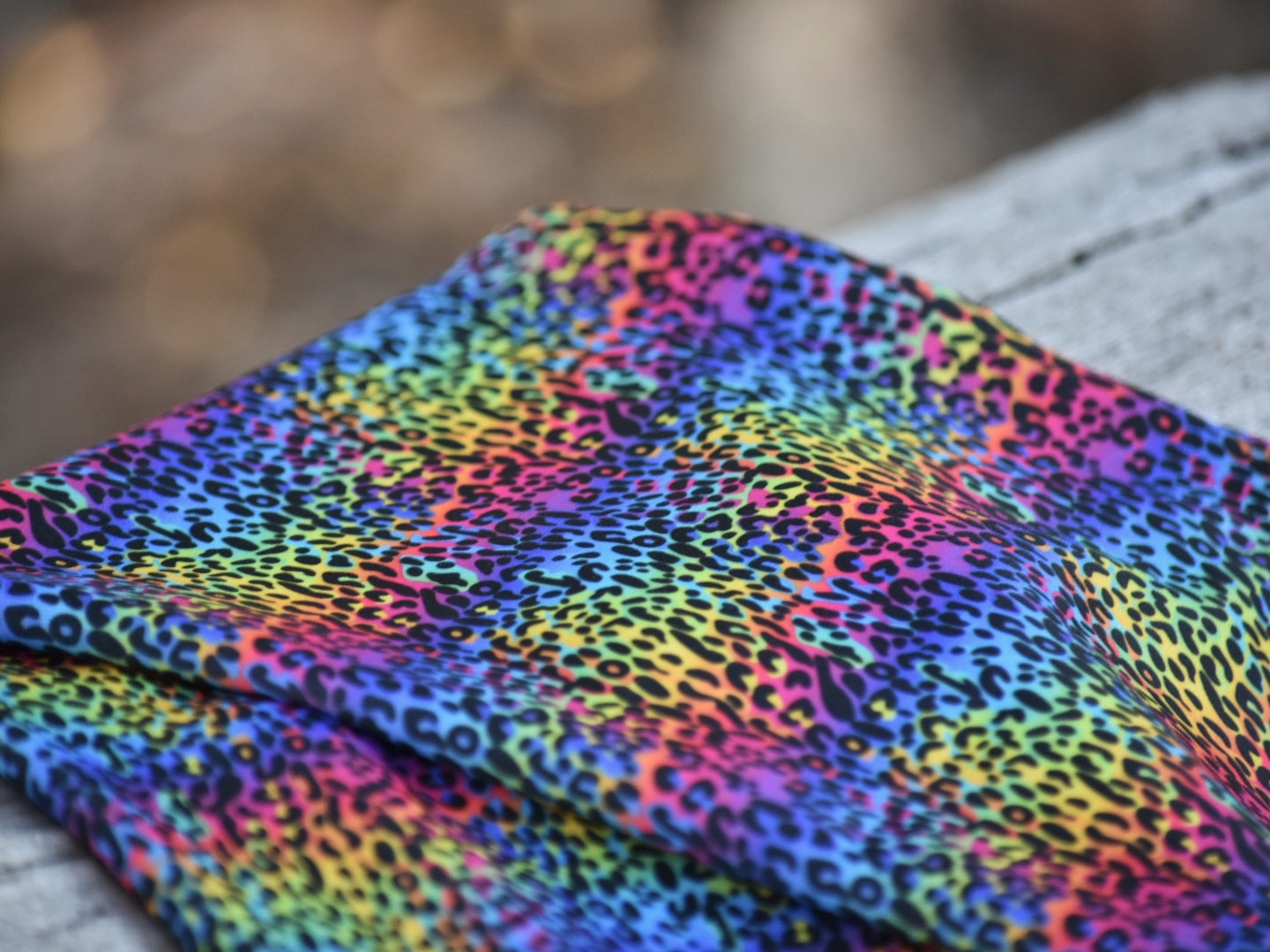 Rainbow Leopard Tie-in Tail Bag