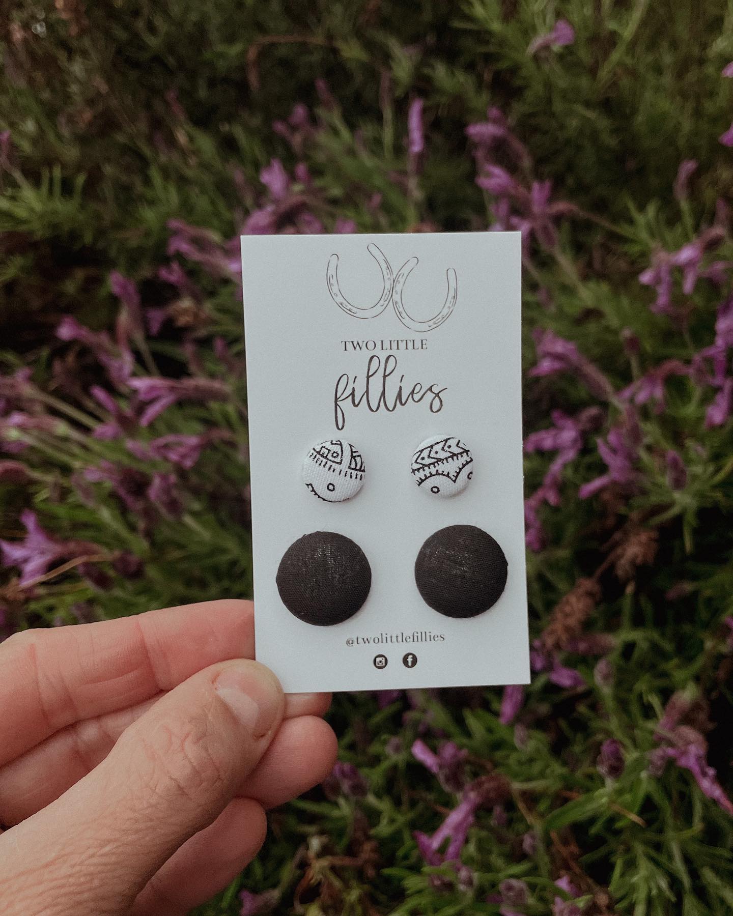 Two Little Fillies Fabric Stud Earring Combo's