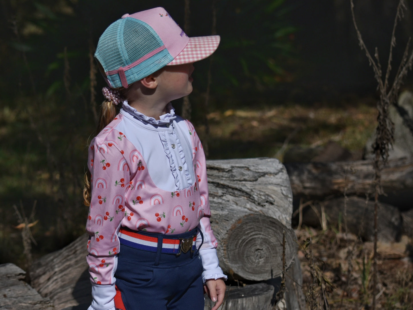 Mare and Me Girls Indie Cherries Riding Shirt