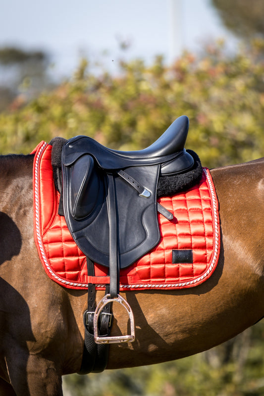 Lady Godiva Equestrian Limited Edition Candy Cane Red Pony Dressage Pad