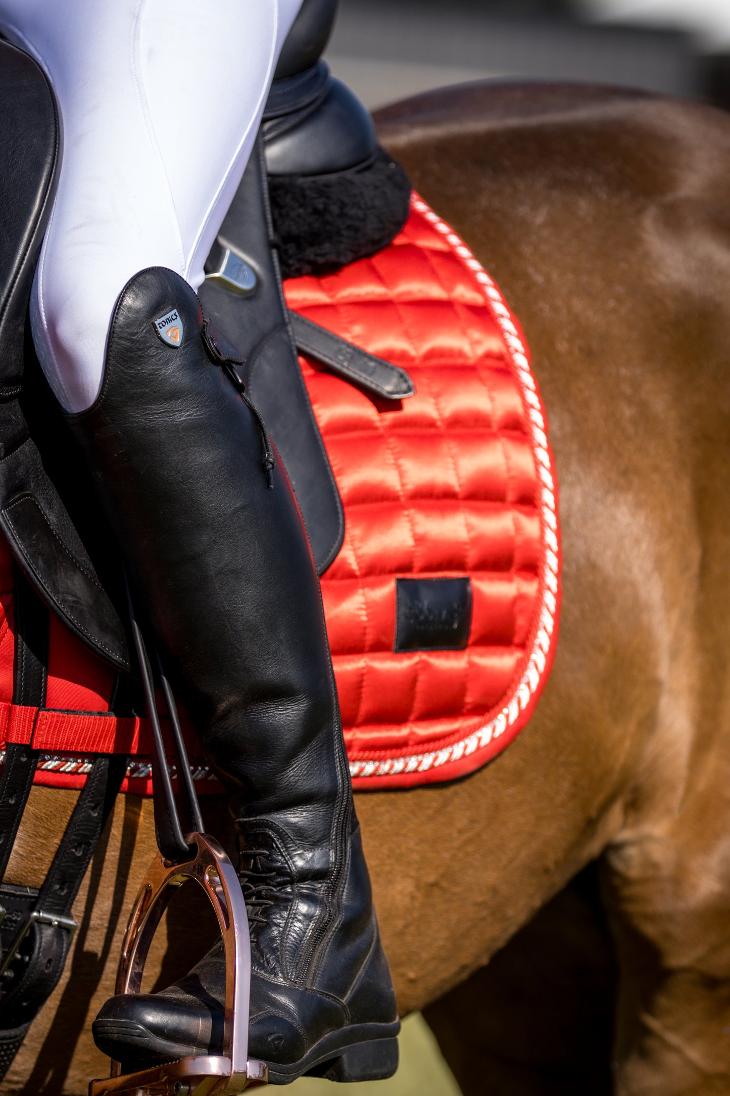 Lady Godiva Equestrian Limited Edition Candy Cane Red Pony Dressage Pad