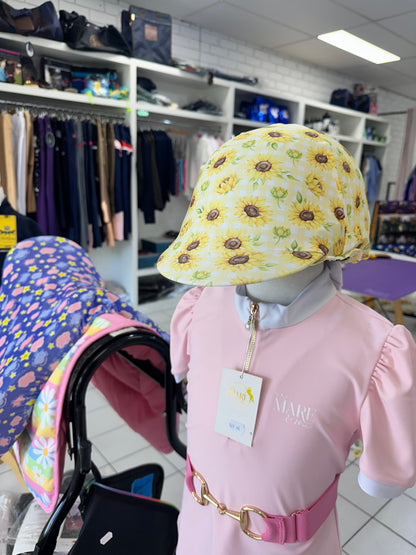 Sunflower Gingham Helmet Cover