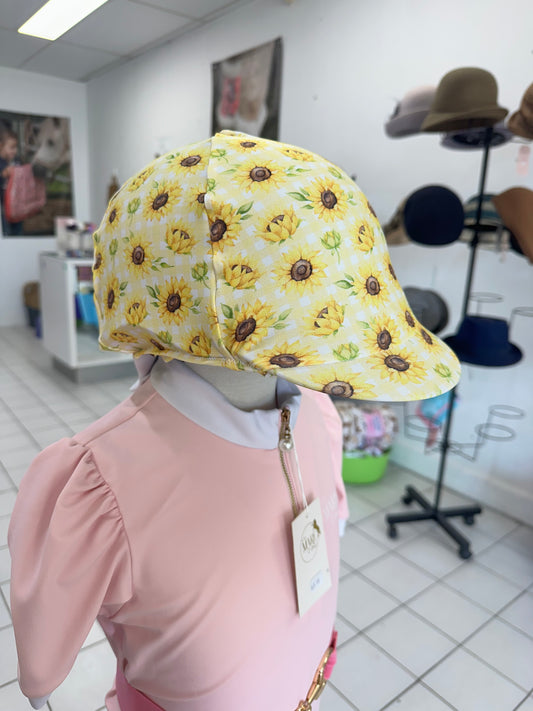 Sunflower Gingham Helmet Cover