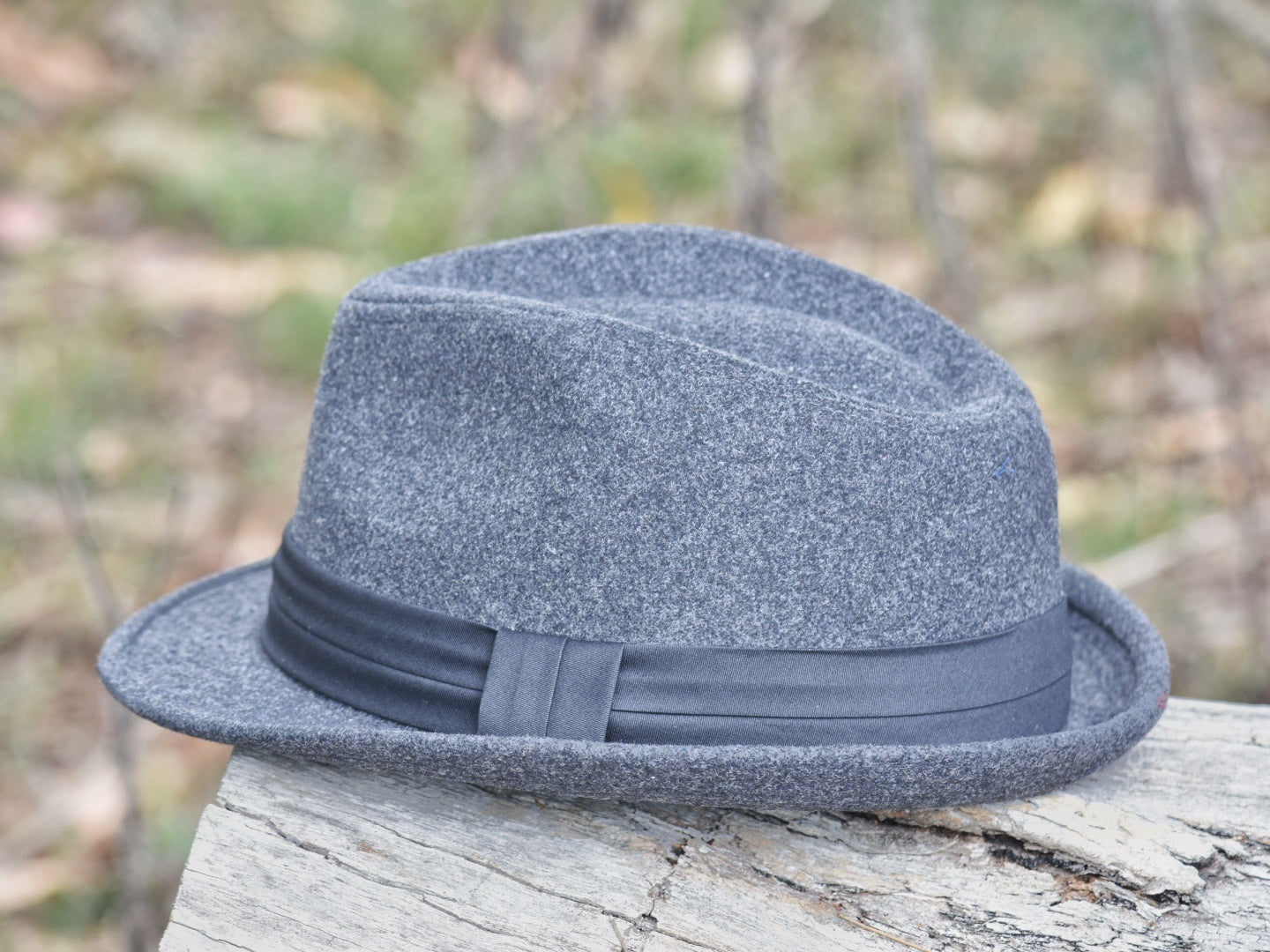 Grey Wool Trilby Hat