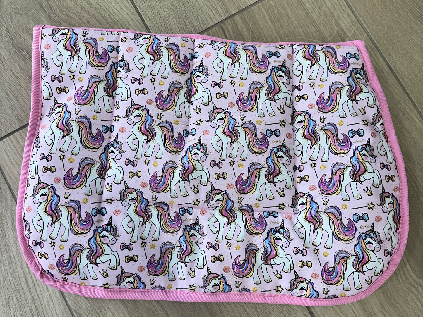 Unicorn Royalty Pink Kids Saddle Pad