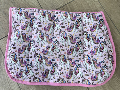 Unicorn Royalty Pink Kids Saddle Pad