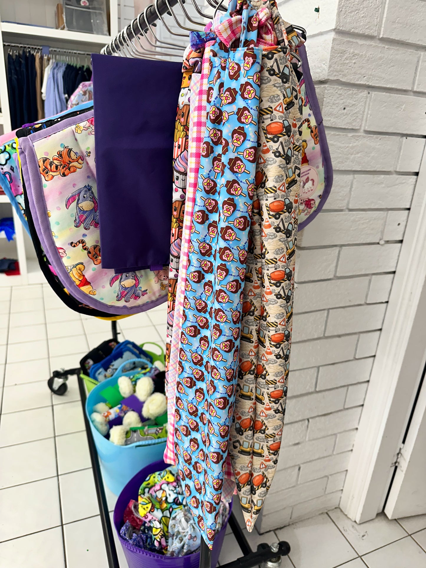 Light Blue Ice Creams Tie-in Tail Bag