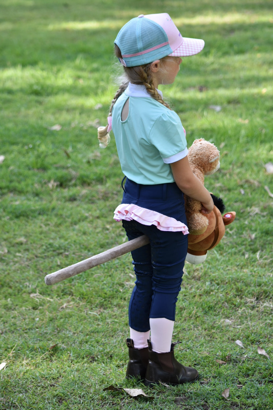 Mare & Me NEW Season Pink Frill Girls Riding Tights