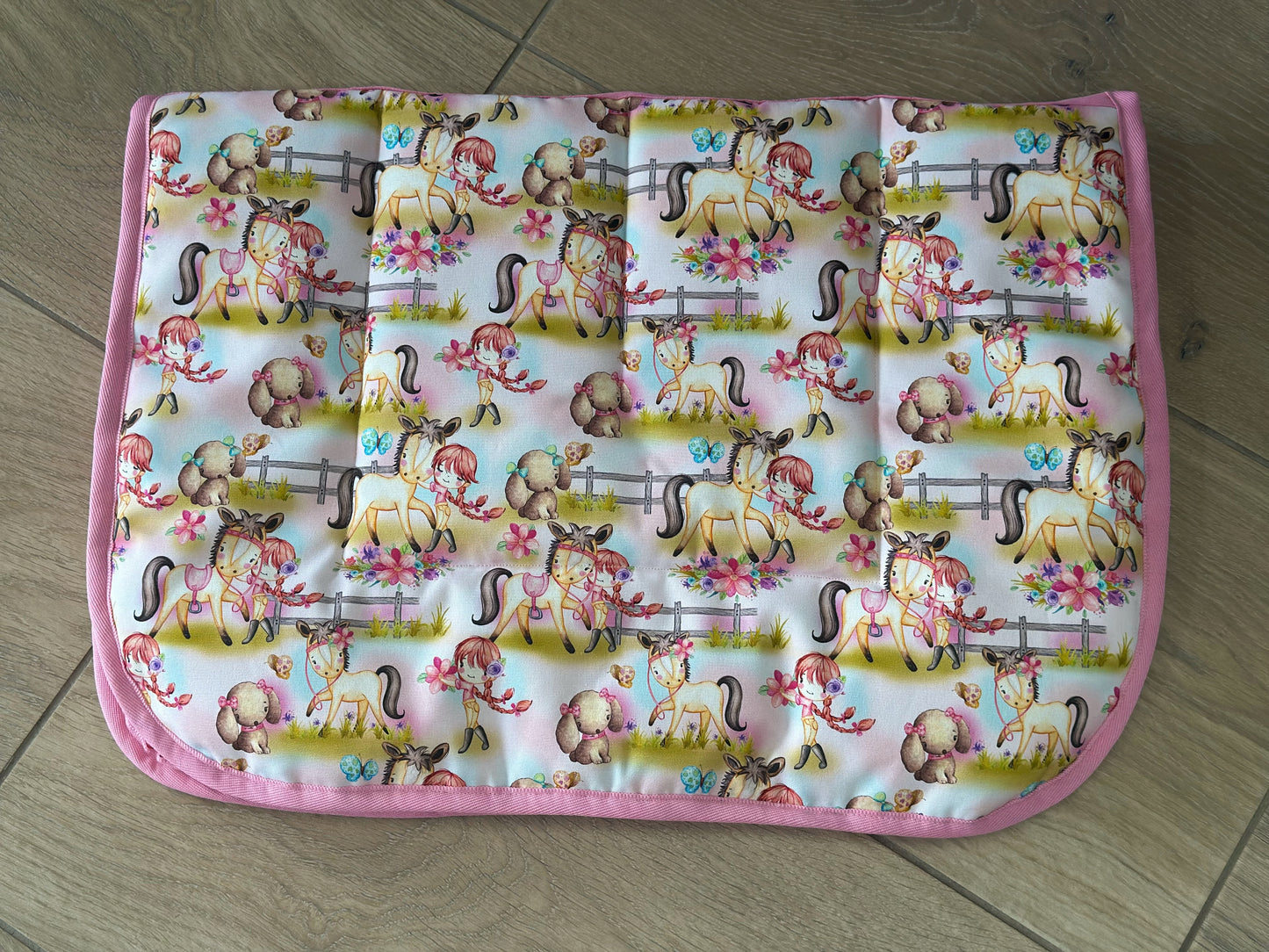 Cute Horse & Puppy Kids Saddle Pad
