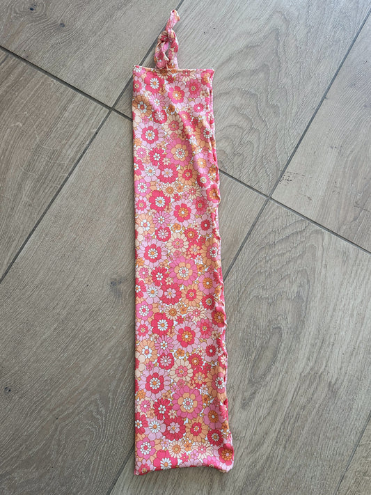 Boho Flowers Tie-in Tail Bag