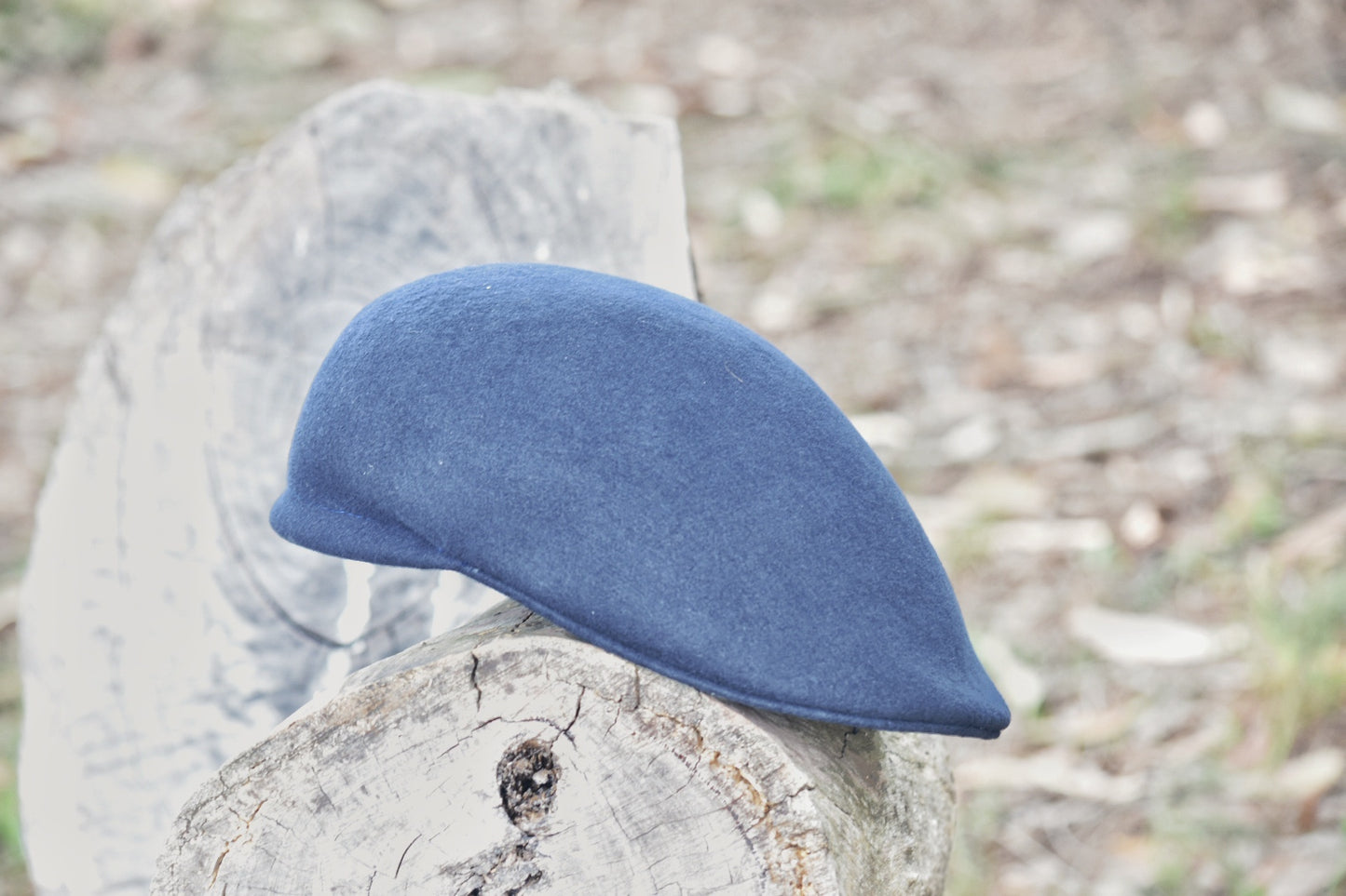 Navy Blue Woollen Paper Boy Cap