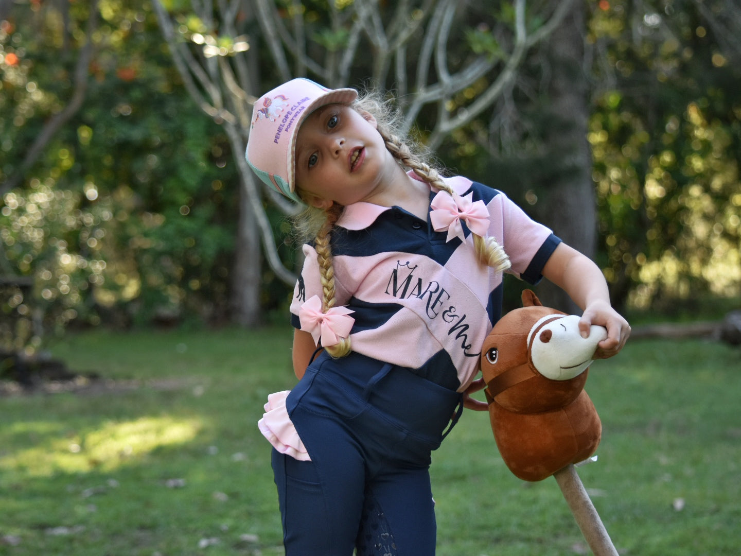 Mare & Me Kids Pink Sash Riding Polo