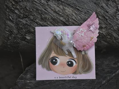 Large Unicorn Hair Clips