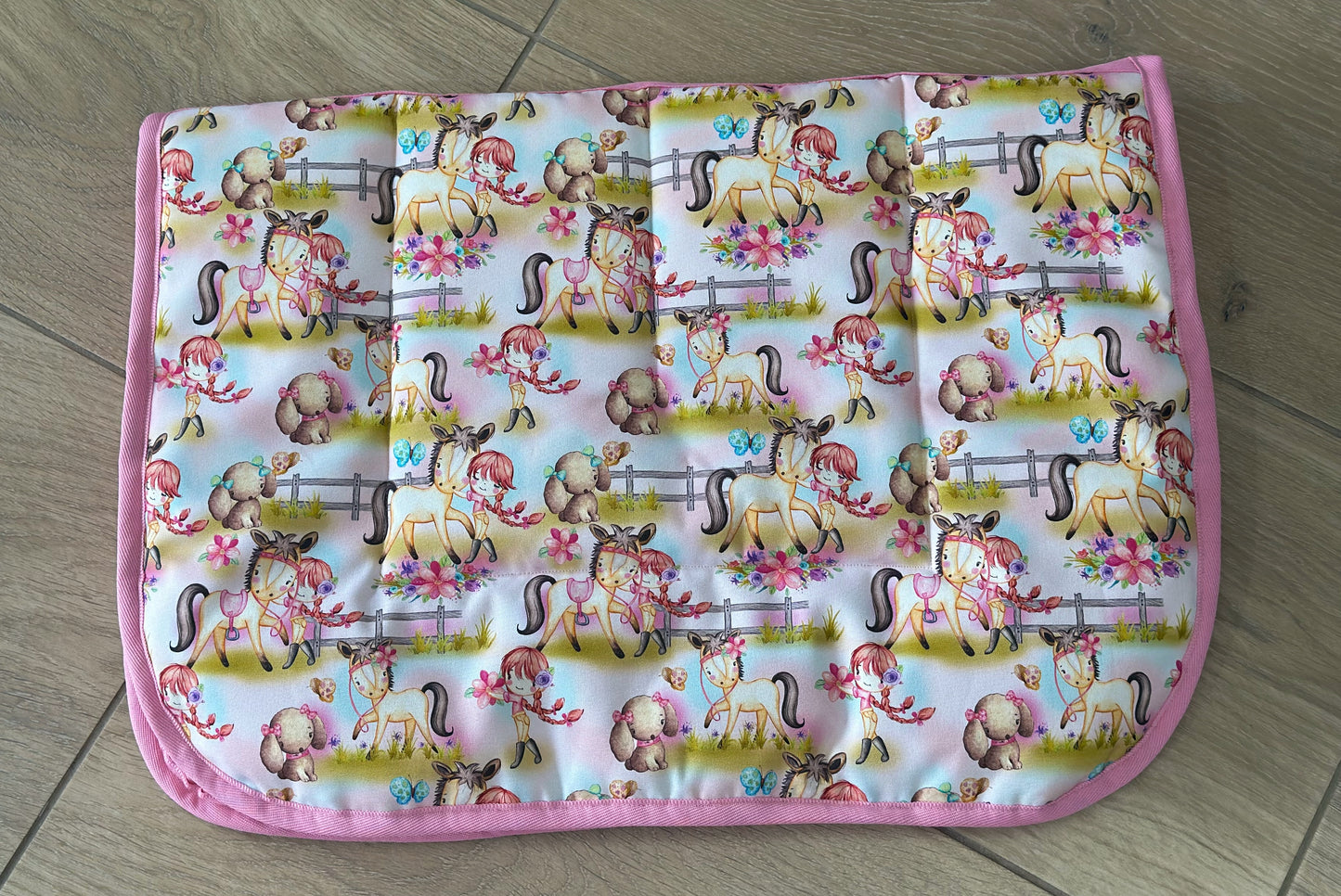 Cute Horse & Puppy Kids Saddle Pad