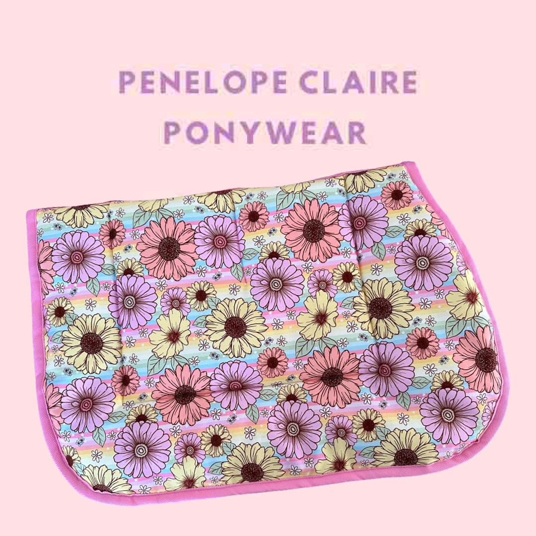 Flower Rainbow Kids Saddle Pad