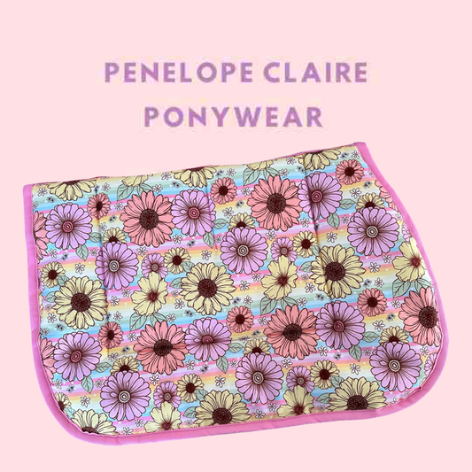 Flower Rainbow Kids Saddle Pad