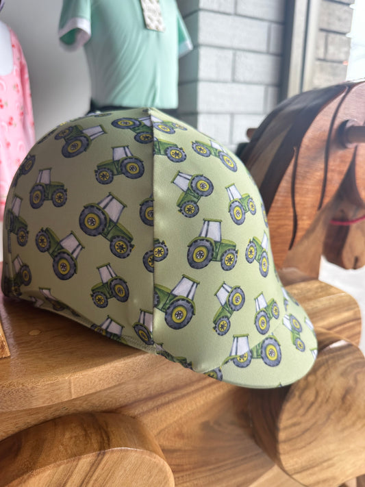 Watercolour Tractors Kids Helmet Cover