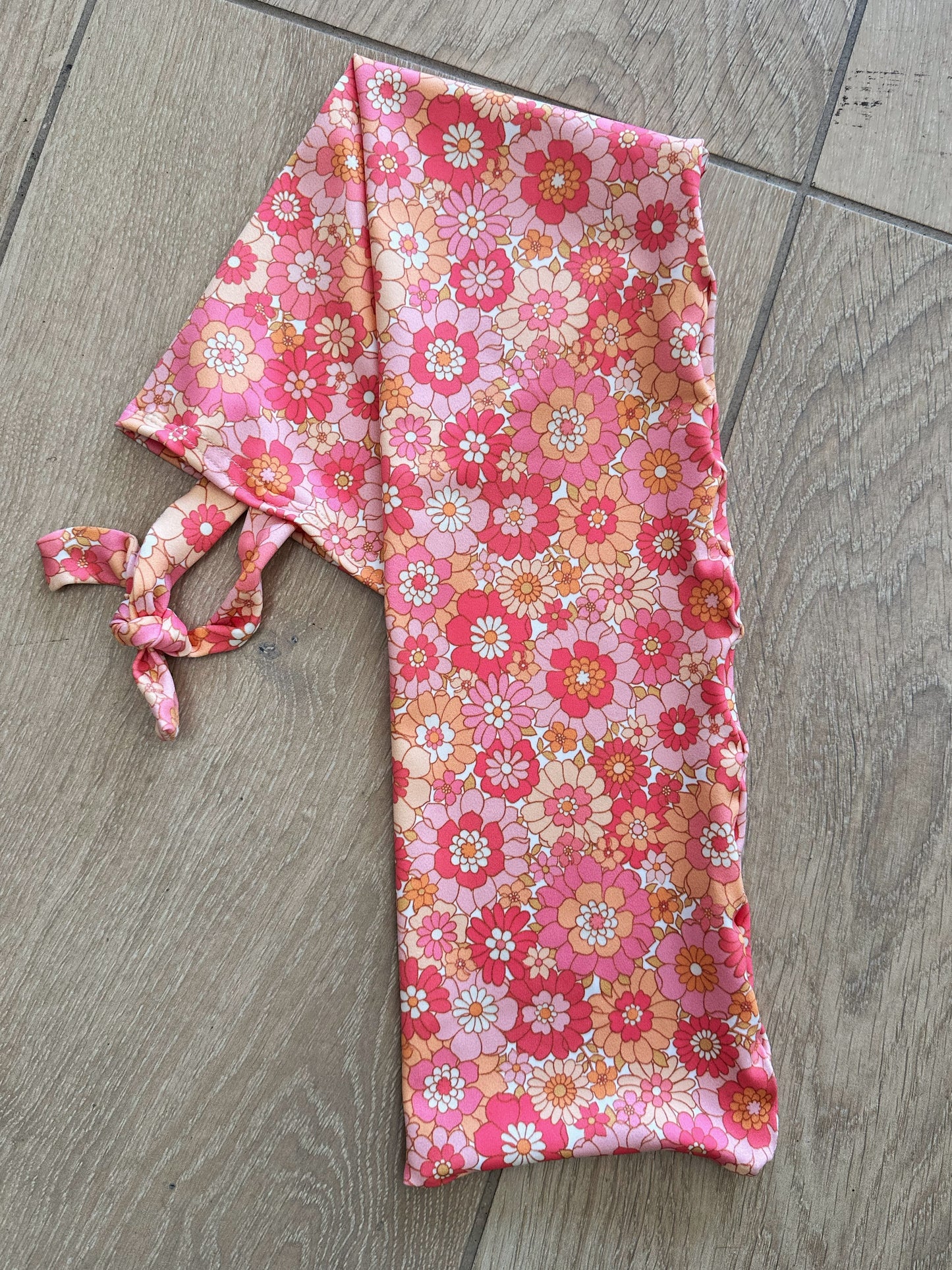 Boho Flowers Tie-in Tail Bag