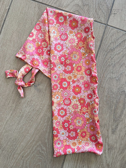 Boho Flowers Tie-in Tail Bag