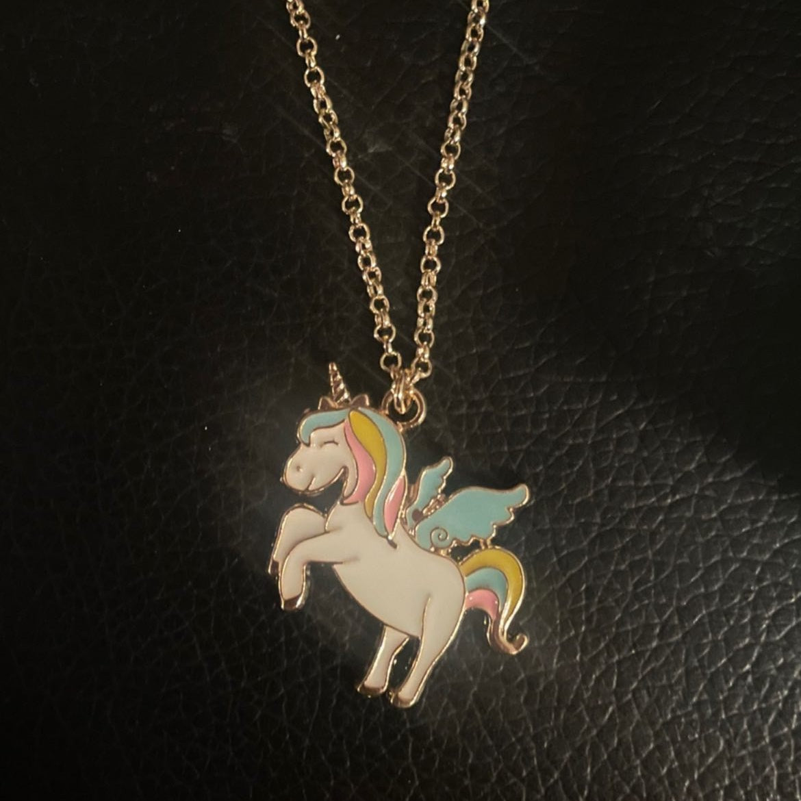 Two Little Fillies Unicorn Girls Necklace
