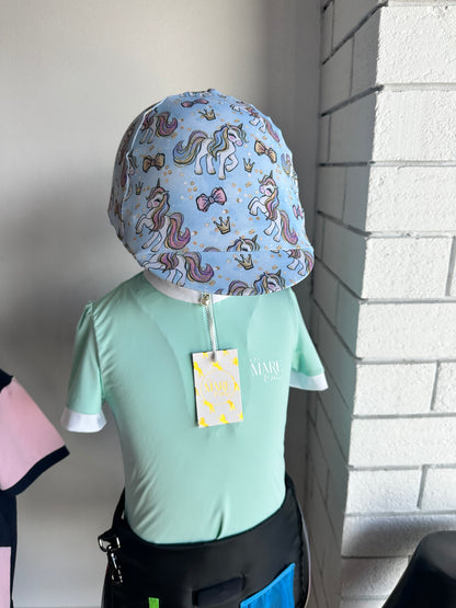 Unicorn Royalty Helmet Cover- Light Blue