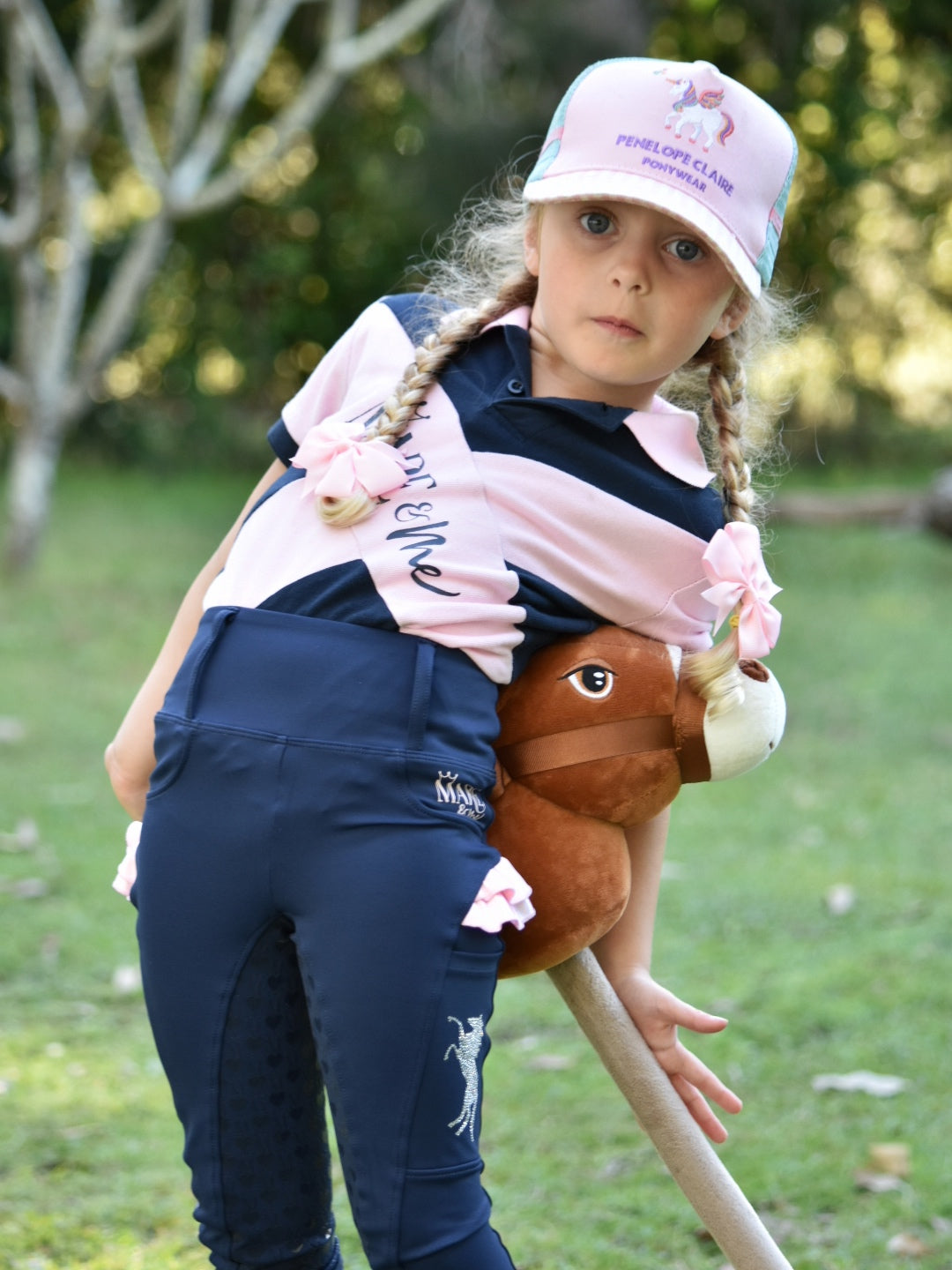 Mare & Me Kids Pink Sash Riding Polo