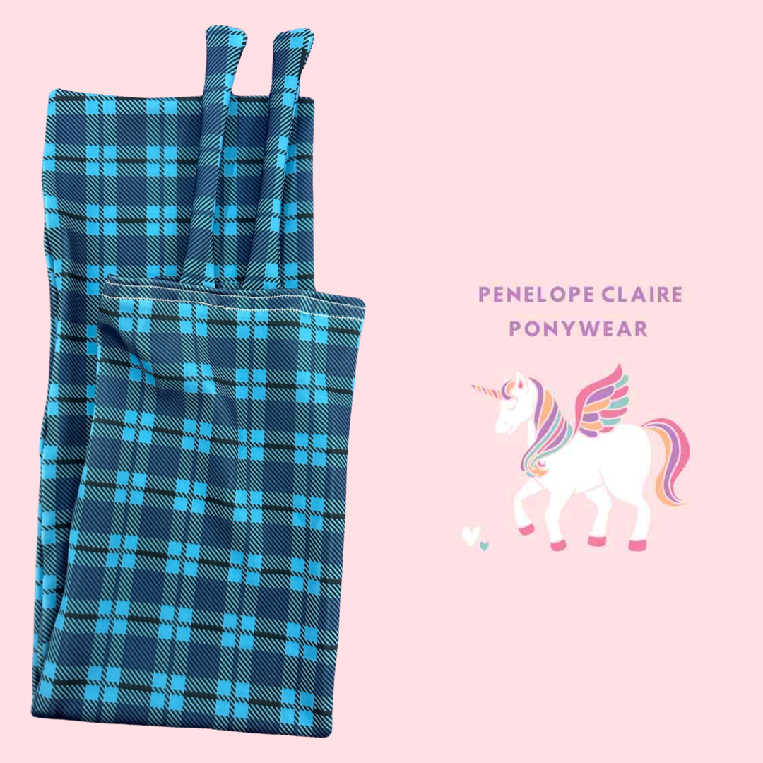 Rugless Lycra Tail Bag Blue Checks