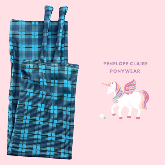 Rugless Lycra Tail Bag Blue Checks