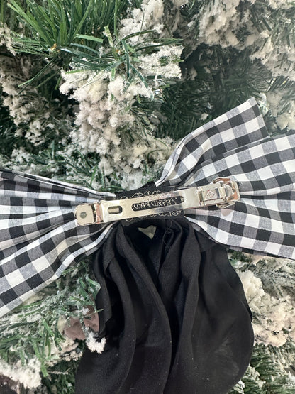 Gingham and Satin XL Hair Bow