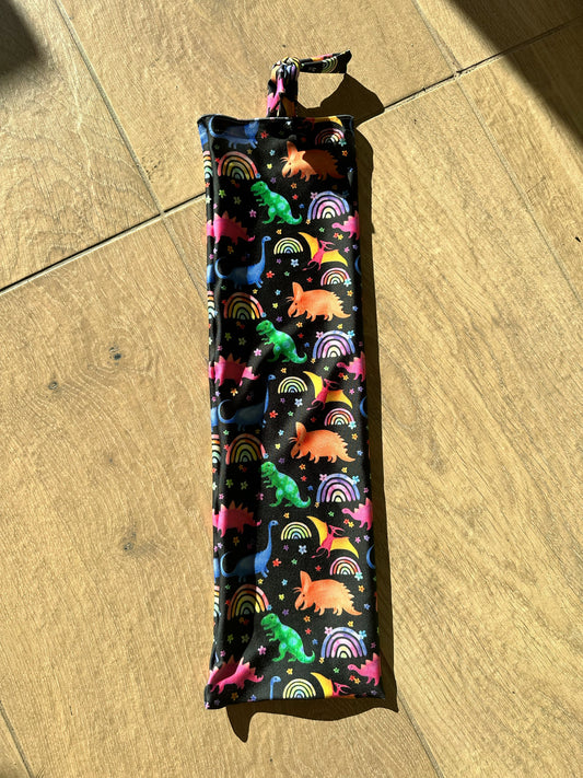 Neon Dinosaurs Tie-in Tail Bag