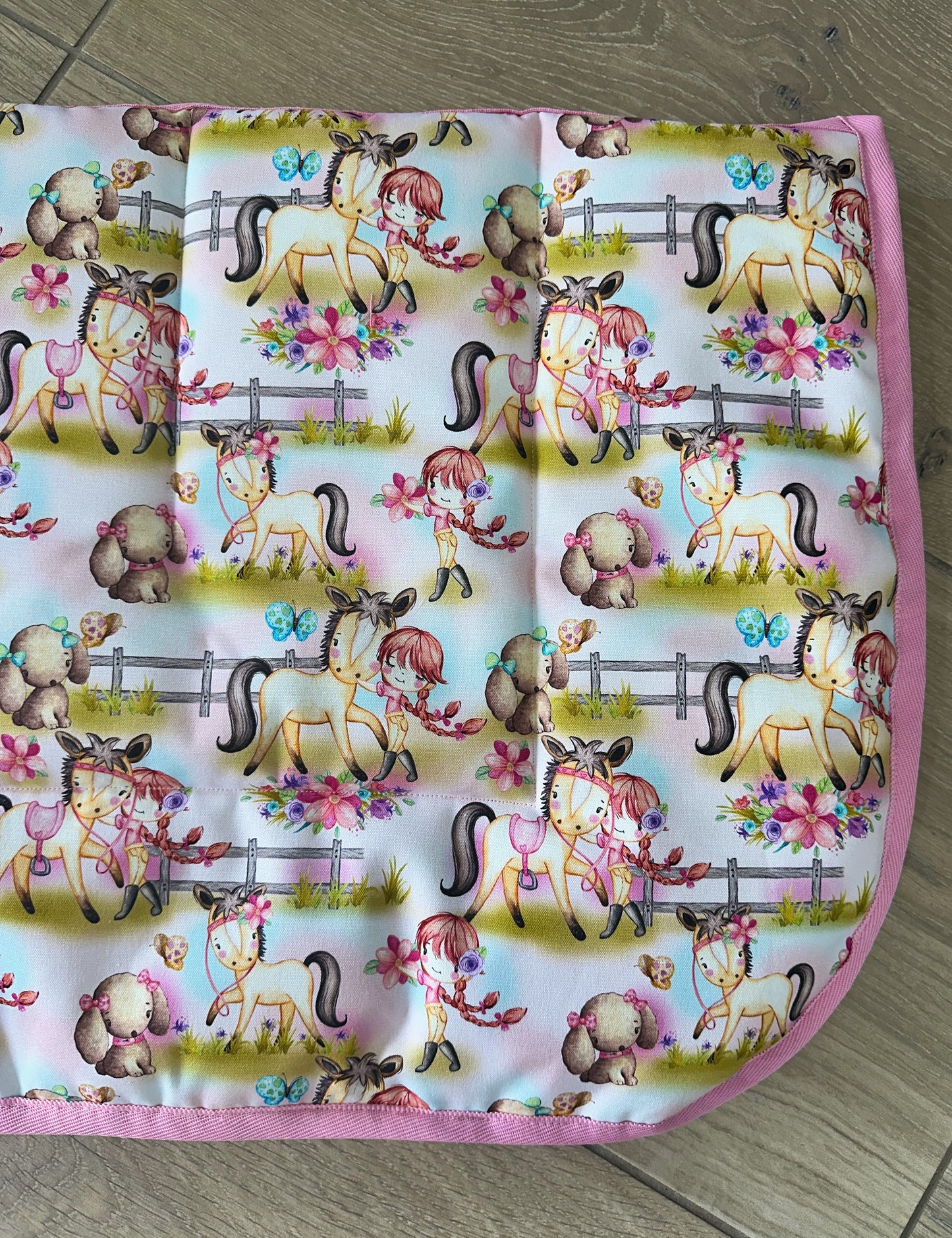 Cute Horse & Puppy Kids Saddle Pad