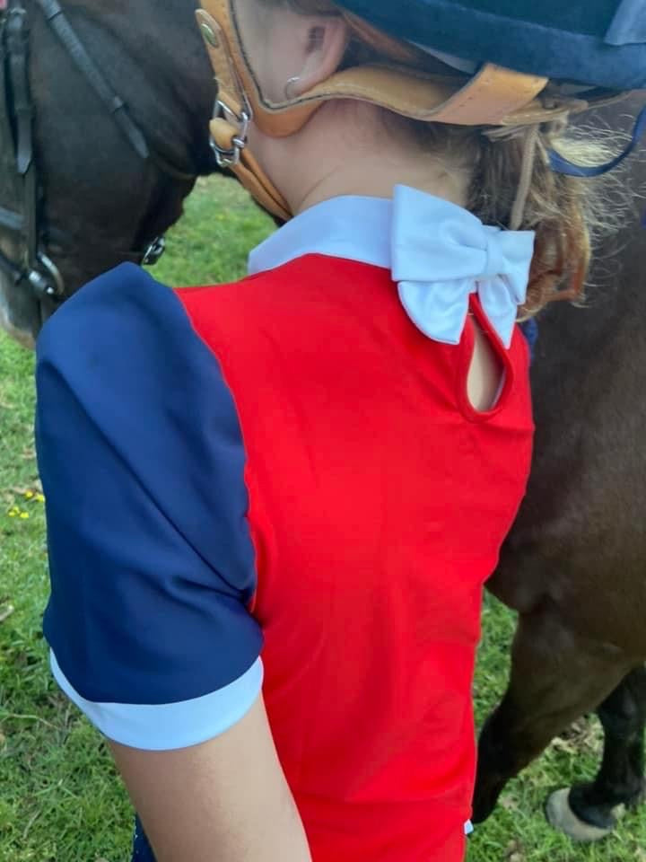 Mare and Me Red & Navy Moondancer Riding Shirt