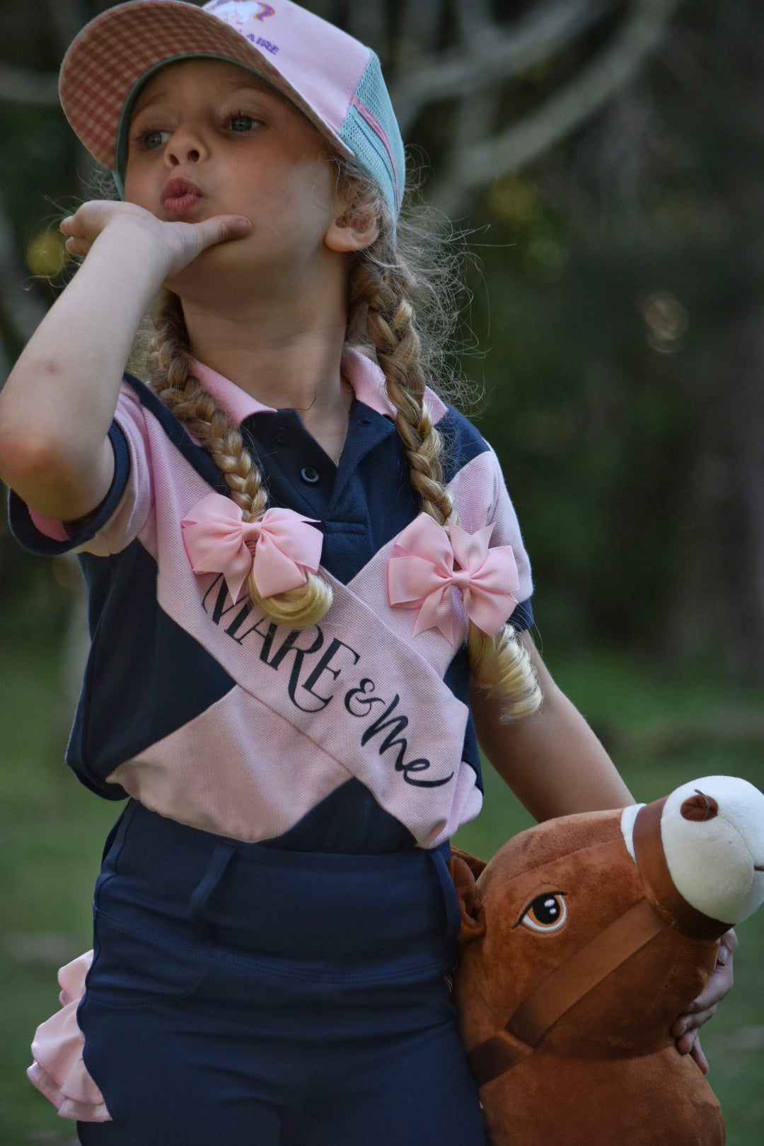 Mare & Me Kids Pink Sash Riding Polo