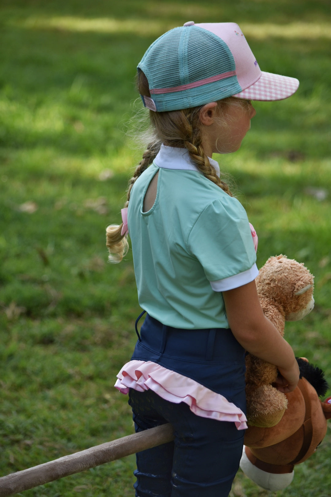 Mare & Me Charlie Mint Green Girls Riding Shirt