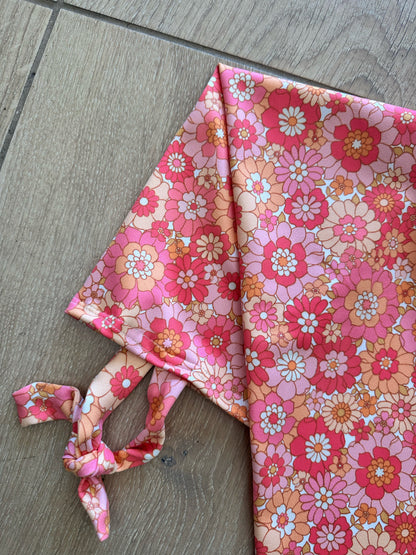 Boho Flowers Tie-in Tail Bag