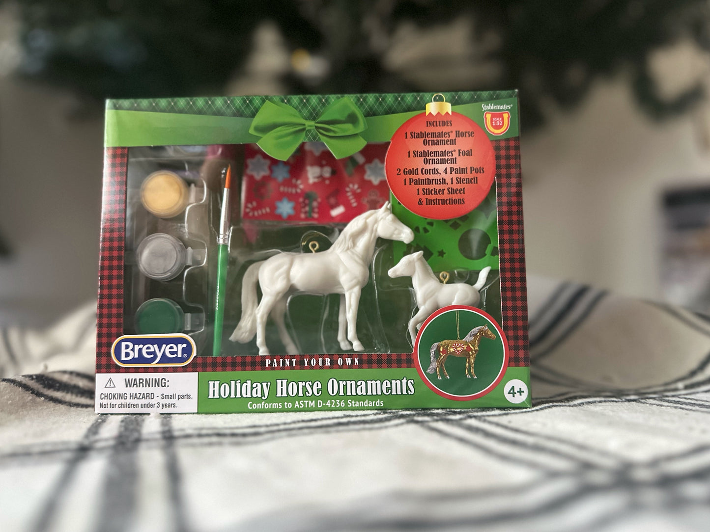 Breyer Paint Your Own Stablemates Christmas Tree Ornaments