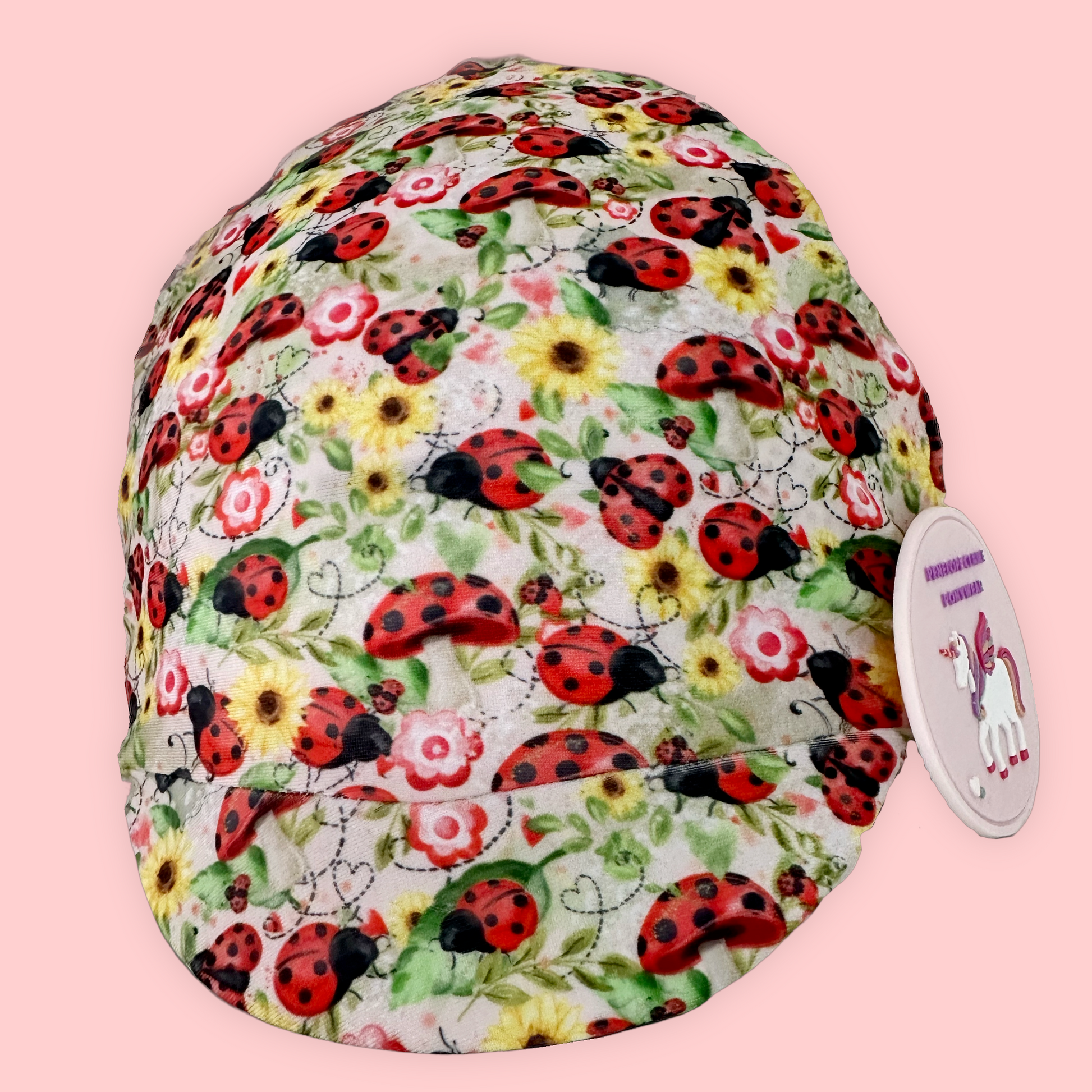 kids horse riding helmet cover lady bugs