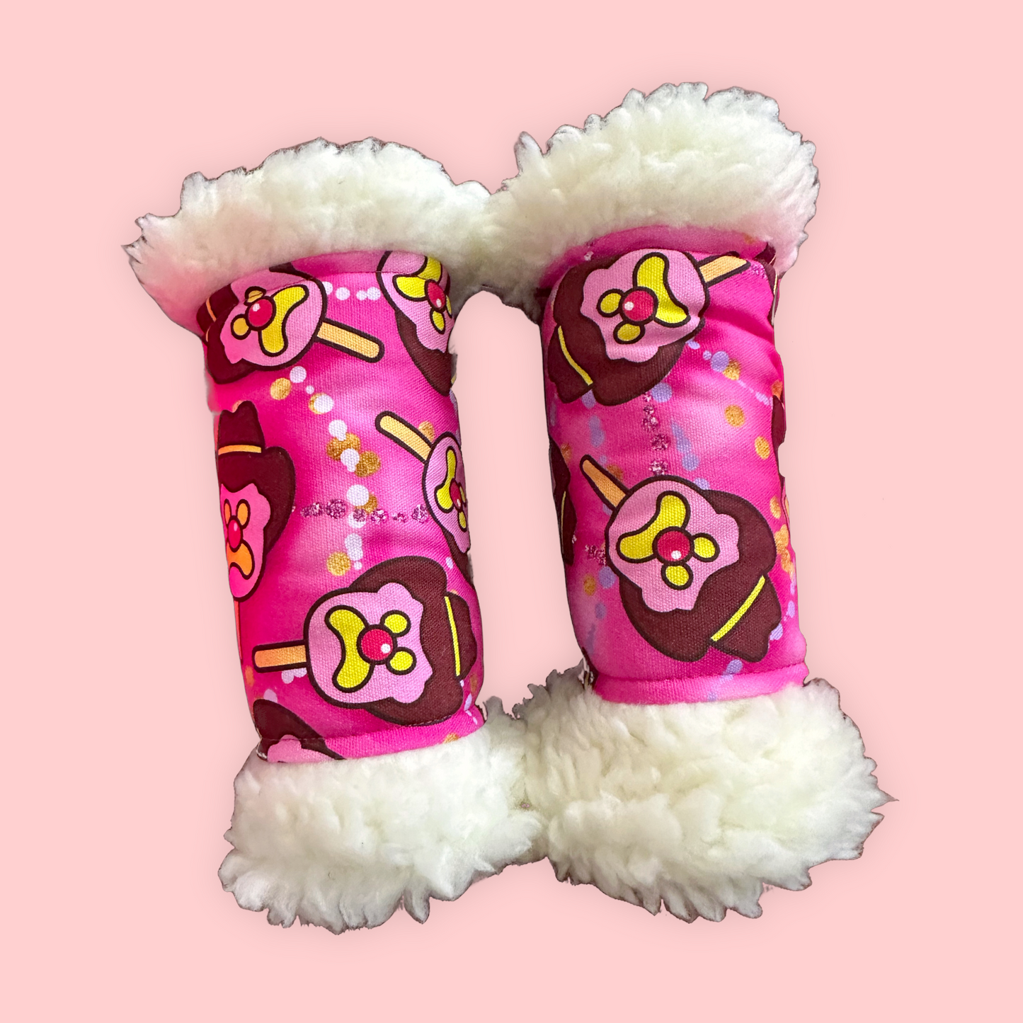 Pink Ice-Cream Sherpa Paddock Boots