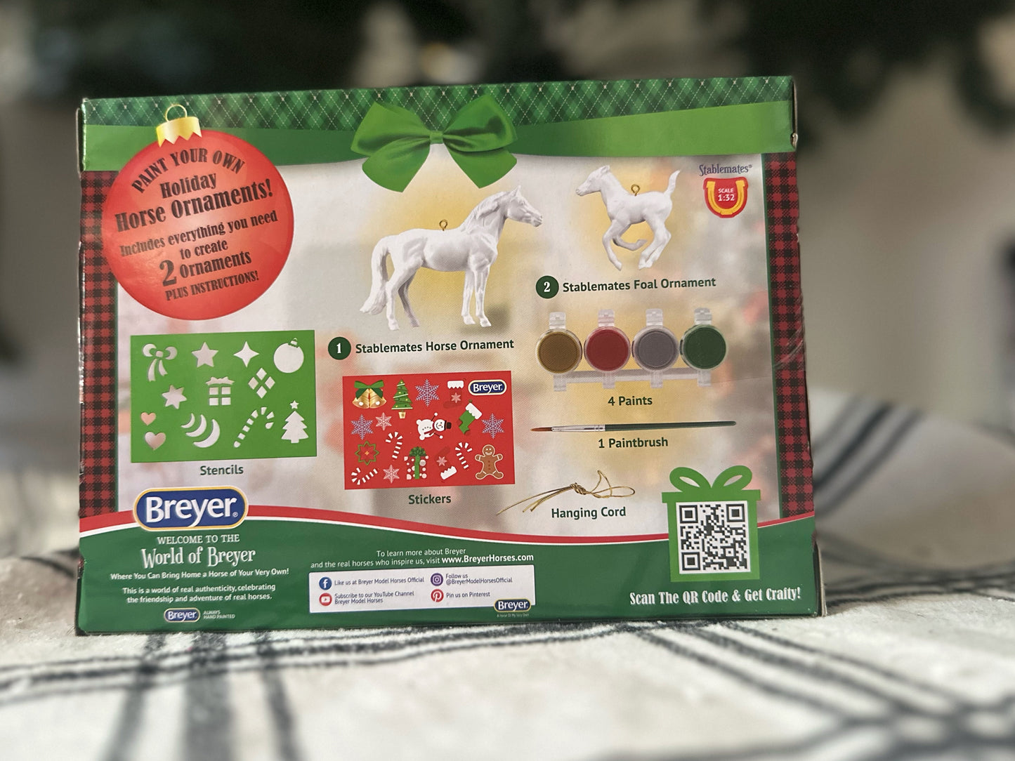 Breyer Paint Your Own Stablemates Christmas Tree Ornaments
