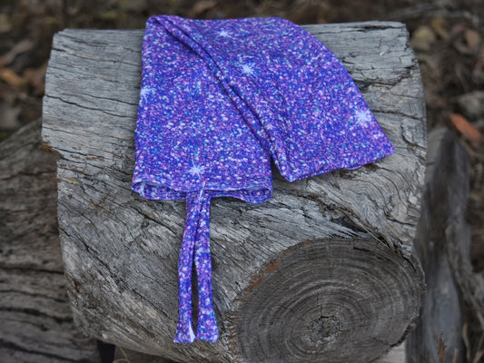 Purple Sparkle Tie-in Tail Bag