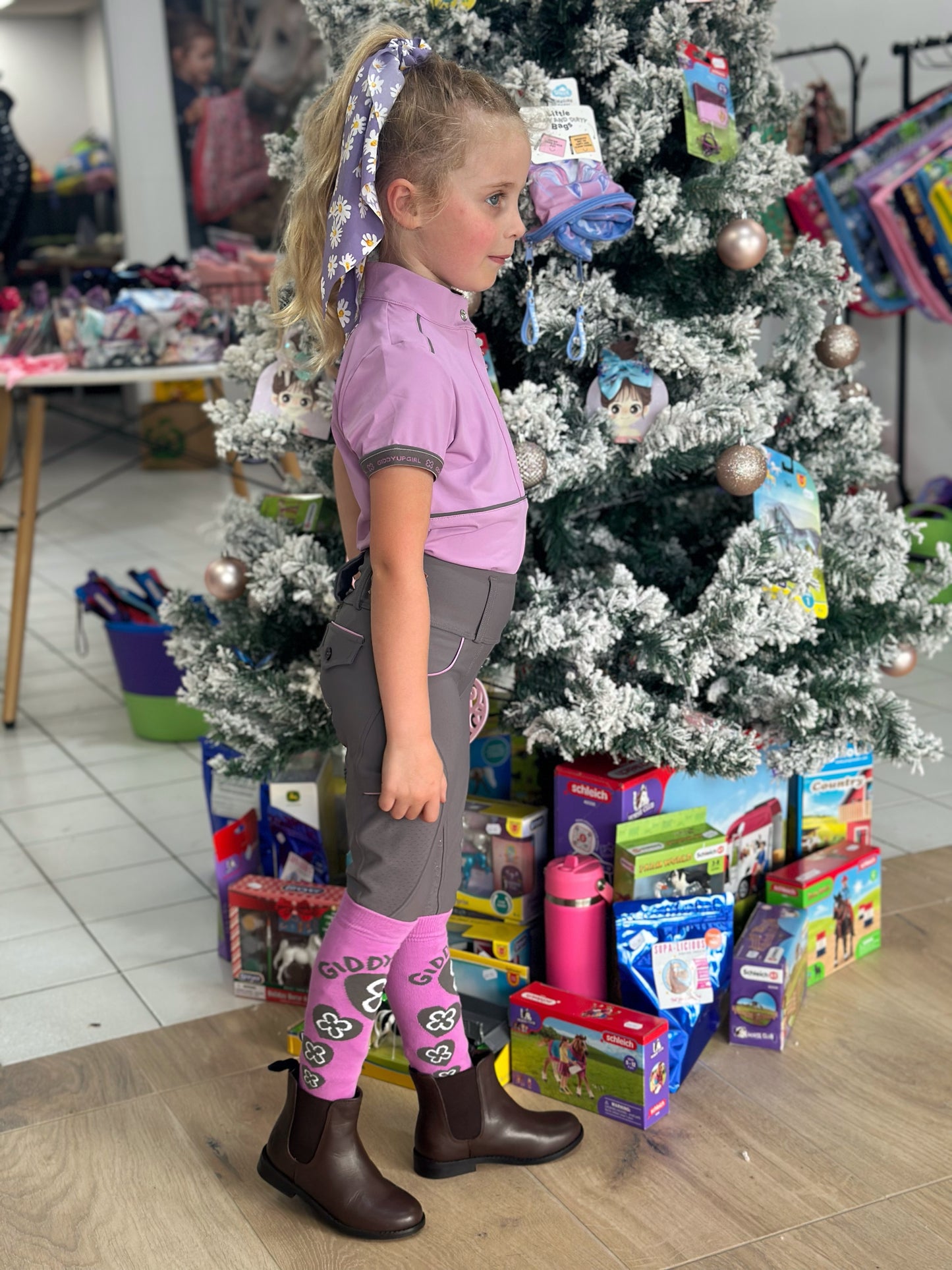 Giddyupgirl Pippa Girls Lilac Riding Top