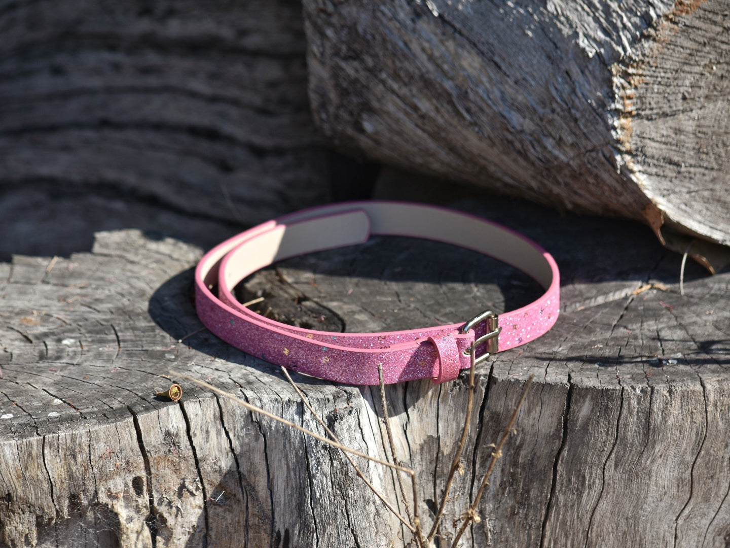 Kids Pink Glitter Belt