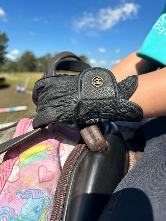 Kunkle Children's Leather Horse Riding Gloves