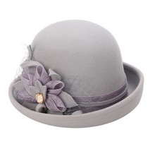 Pretty Grey & Lavender Horse Showing Wool Hat
