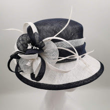 Black & White Small Brim Sinamay Hat