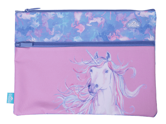 Unicorn Magic A4 Twin Zip Pencil Case